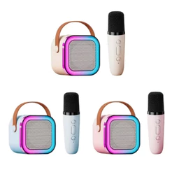 10PCS: K12 Caixa de som sem fio com microfone Karaokê, Mini Alto-falante Bluetooth portátil de Karaoke com 1 Microfo