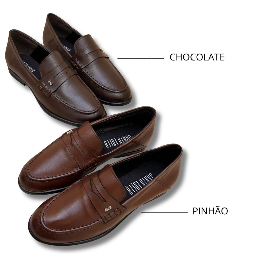 Mocassim Feminino 100% Couro Legítimo Loafer Macio Confortável Leve Elegante Envio Rápido