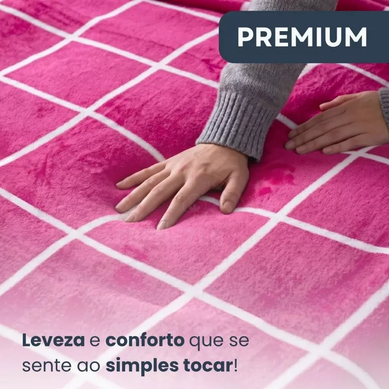 Cobertor Manta Casal 2,20x1,80 de Microfibra Soft Lisa Antialérgica — foto 4