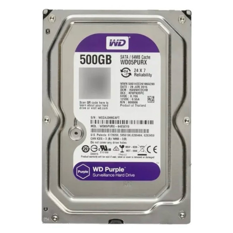 HD WD 500GB PURPLE western digital p/ DVR INTELBRAS