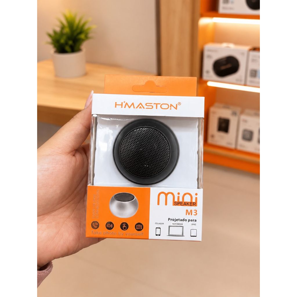 🔊 Mini Caixa de Som Bluetooth H’Maston M3 – Compacta, Potente e Portátil