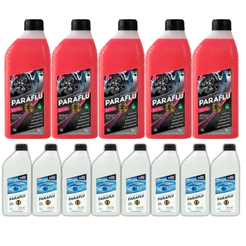 Kit 5L Aditivo Concentrado ROSA 10-3001 8L Água Desmineralizada 10-3031 PARAFLU