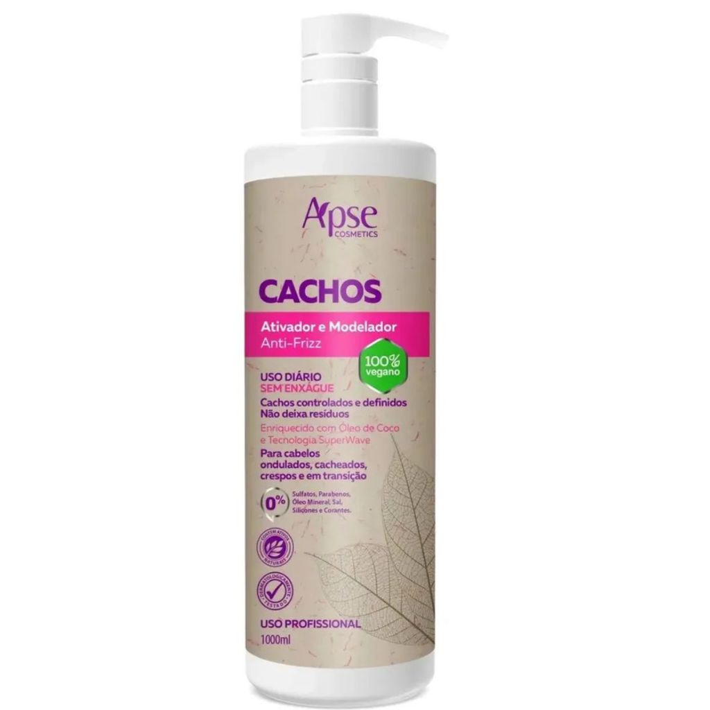Ativador E Modelador Anti-frizz Cachos 1l - Apice Vegano