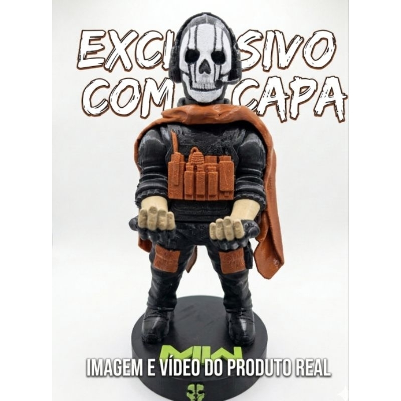 Suporte Ghost Call Of Duty Para Controle Xbox PS5 – Exclusivo com Capa