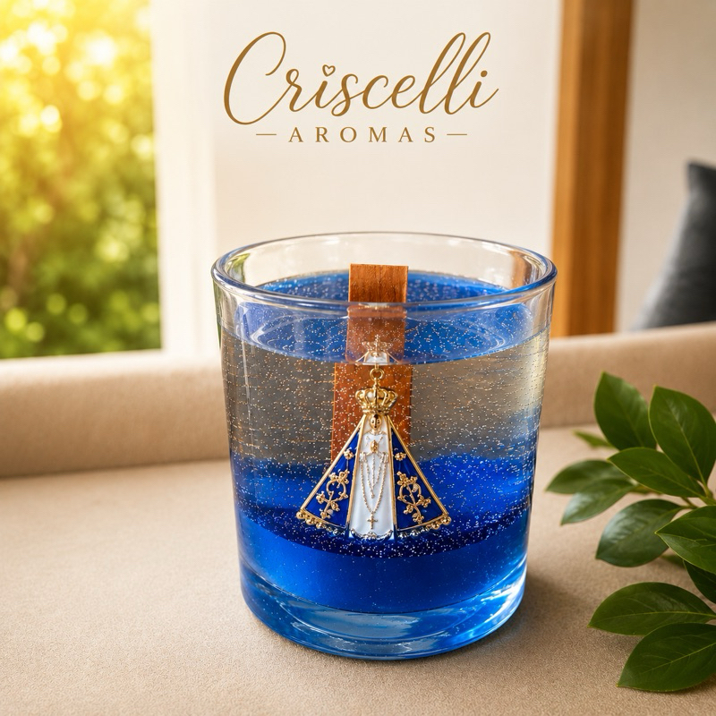 Vela Nossa Senhora Aparecida / vela católica / vela artesanal