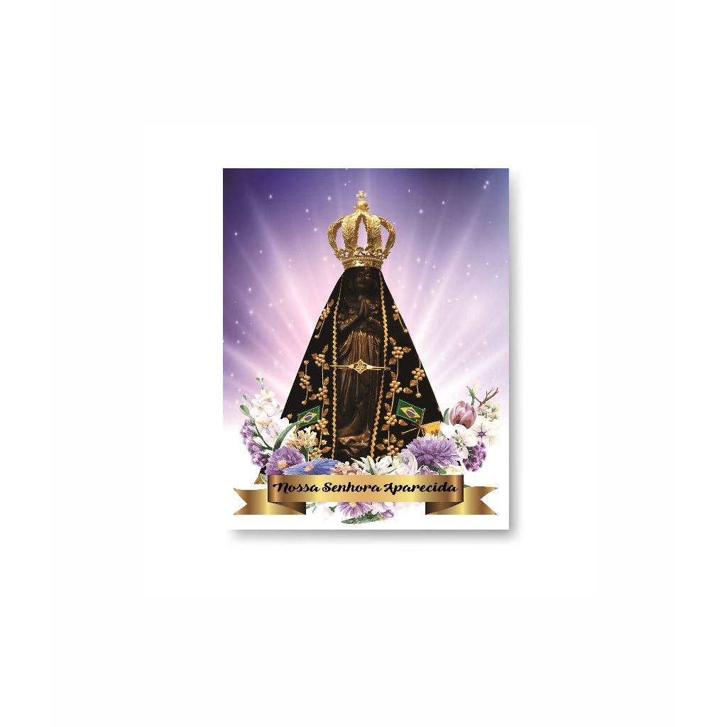 Quadro Decorativo Nossa Senhora de Aparecida Decoração Religiosa Católica 1 Peça