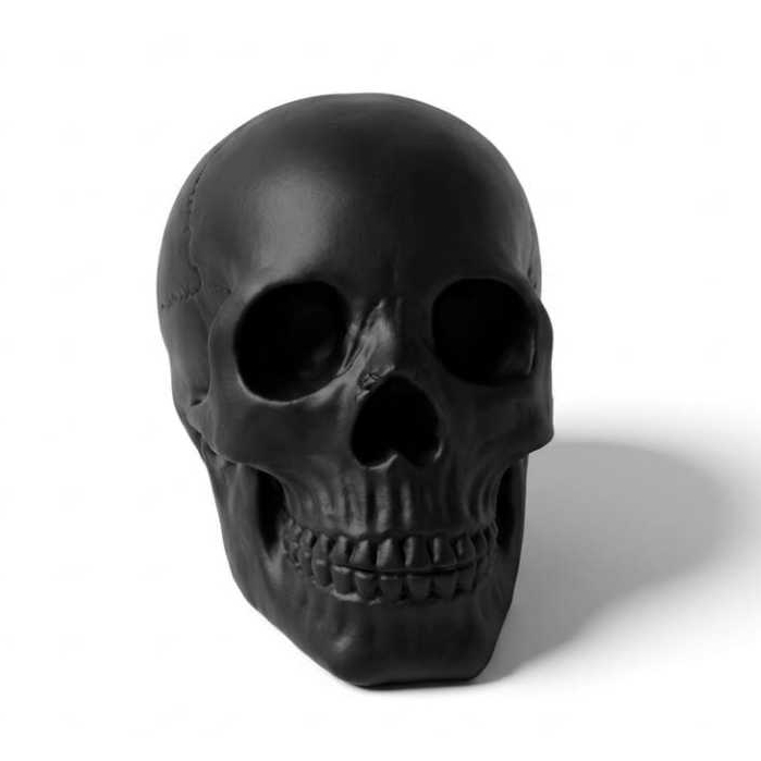 Caveira Decorativa Crânio em Resina Mini Estátua Realista Decoração Geek Dark Halloween Mesa Estante