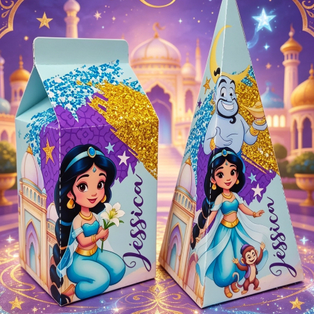 20 caixinhas Jasmine personalizadas pegue monte - kit festa jasmine