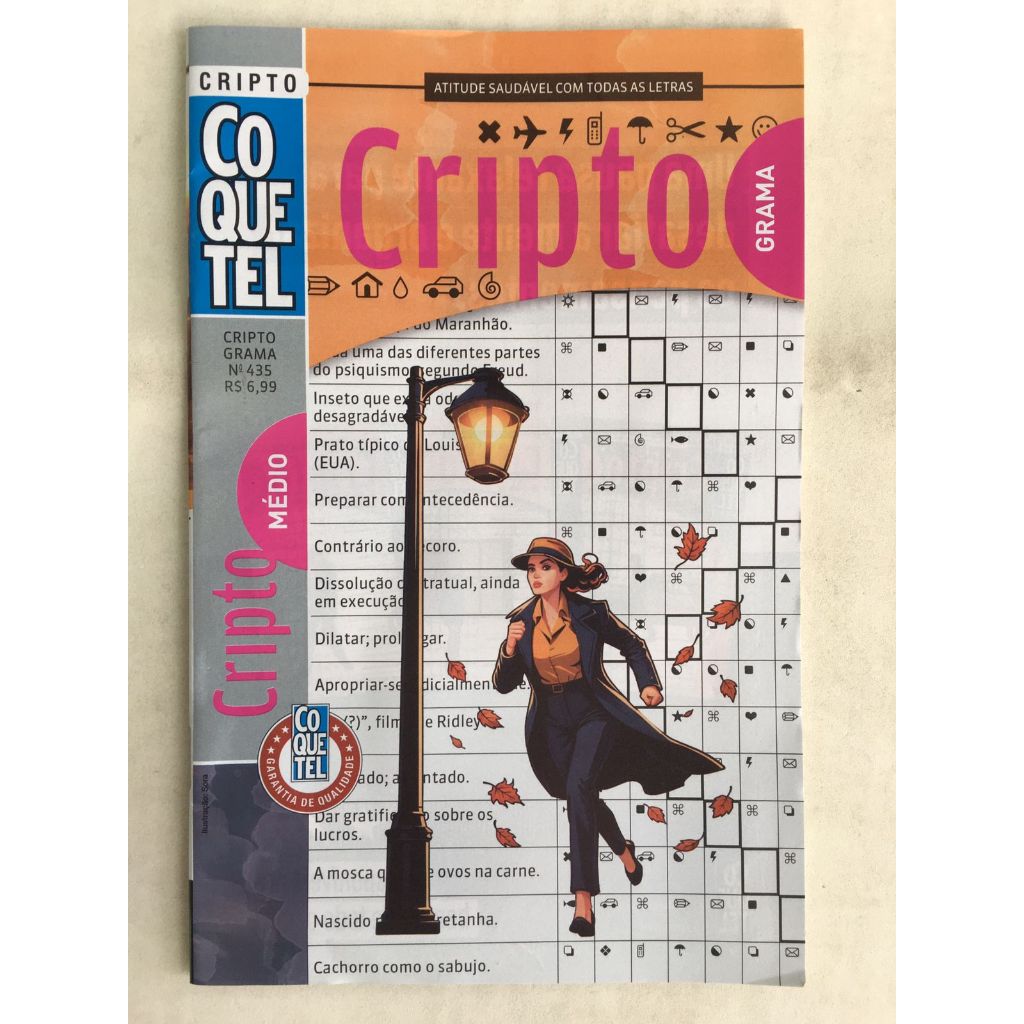 Passatempo Coquetel Cripto Grama Nível Médio