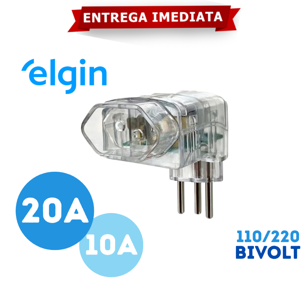 Protetor De Surtos Elgin DPS 20A 10A Bivolt