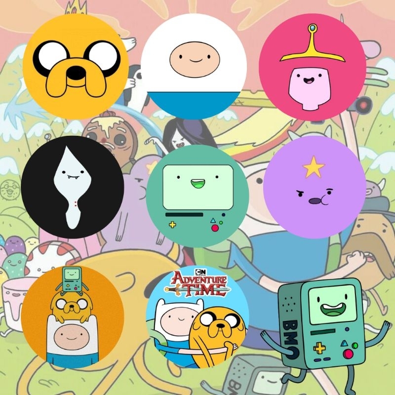 Bottons hora de aventura| bottons Finn/Jake| bottons para mochila 4,5cm