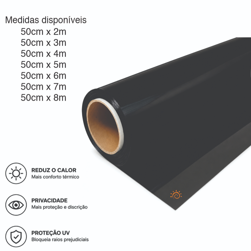 Película Insulfilm Profissional Fumê 50cm G5 G20 G35 Residencial Automotivo Privacidade Redução de Calor