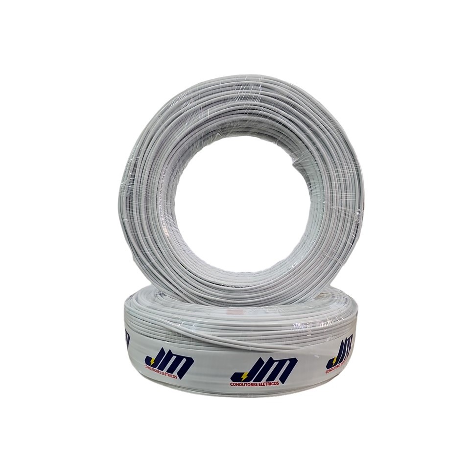 Cabo Paralelo 2x2,5mm (2 vias) Rolo com 100m - Cor Branco ou Preto — imagem 2 de 2