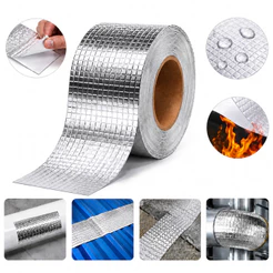 KIT Fita Adesiva Alumínio Butil À Prova Dágua Super Resistente Liso 5M×10CM