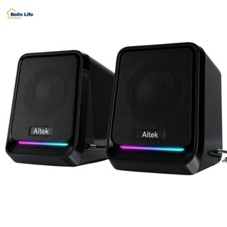 Caixa de Som Gamer RGB para PC e Notebook Estéreo 10W Potente P2 USB