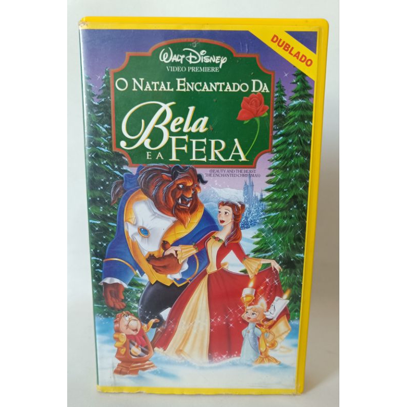 VHS O Natal Encantado da Bela e a Fera Dublado filme desenho infantil Walt Disney clássico colecionador