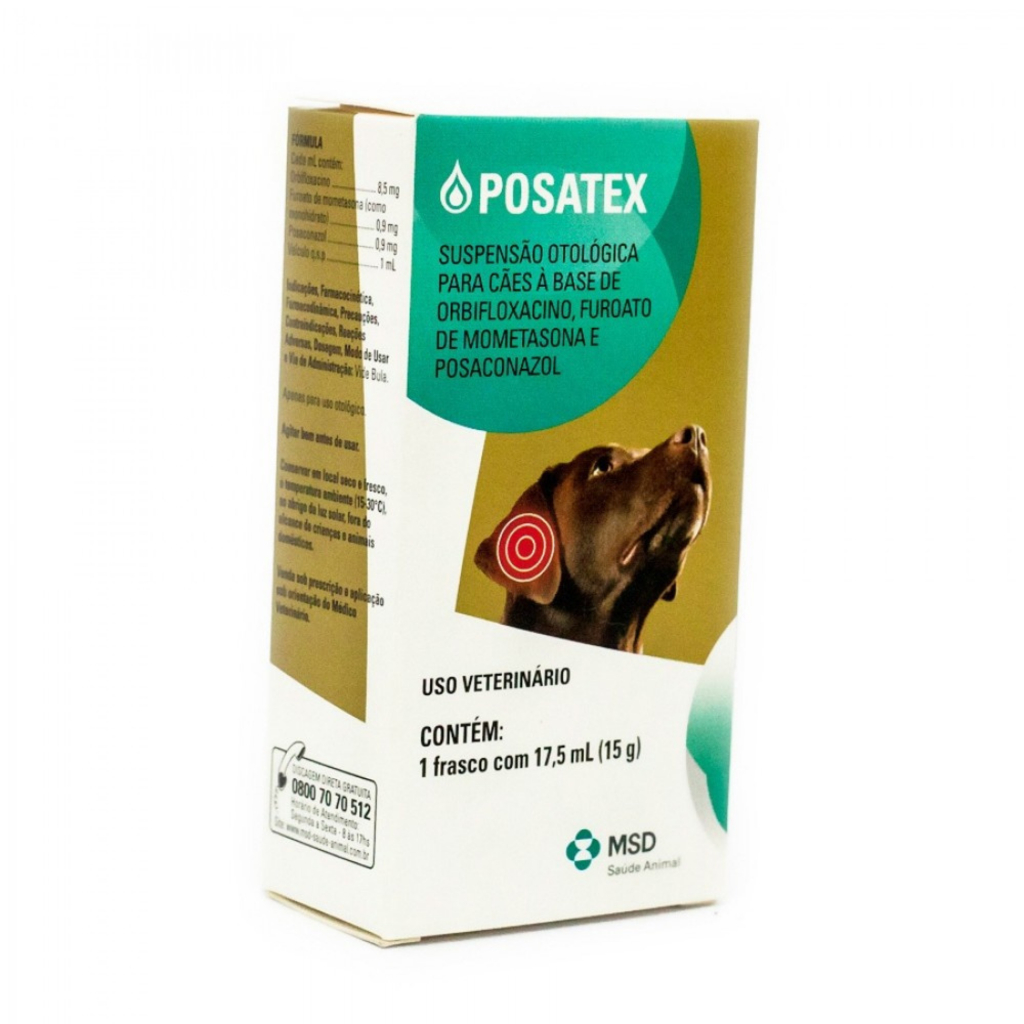 Posatex Remédio para Otite Antibiotic Dogs 18ml