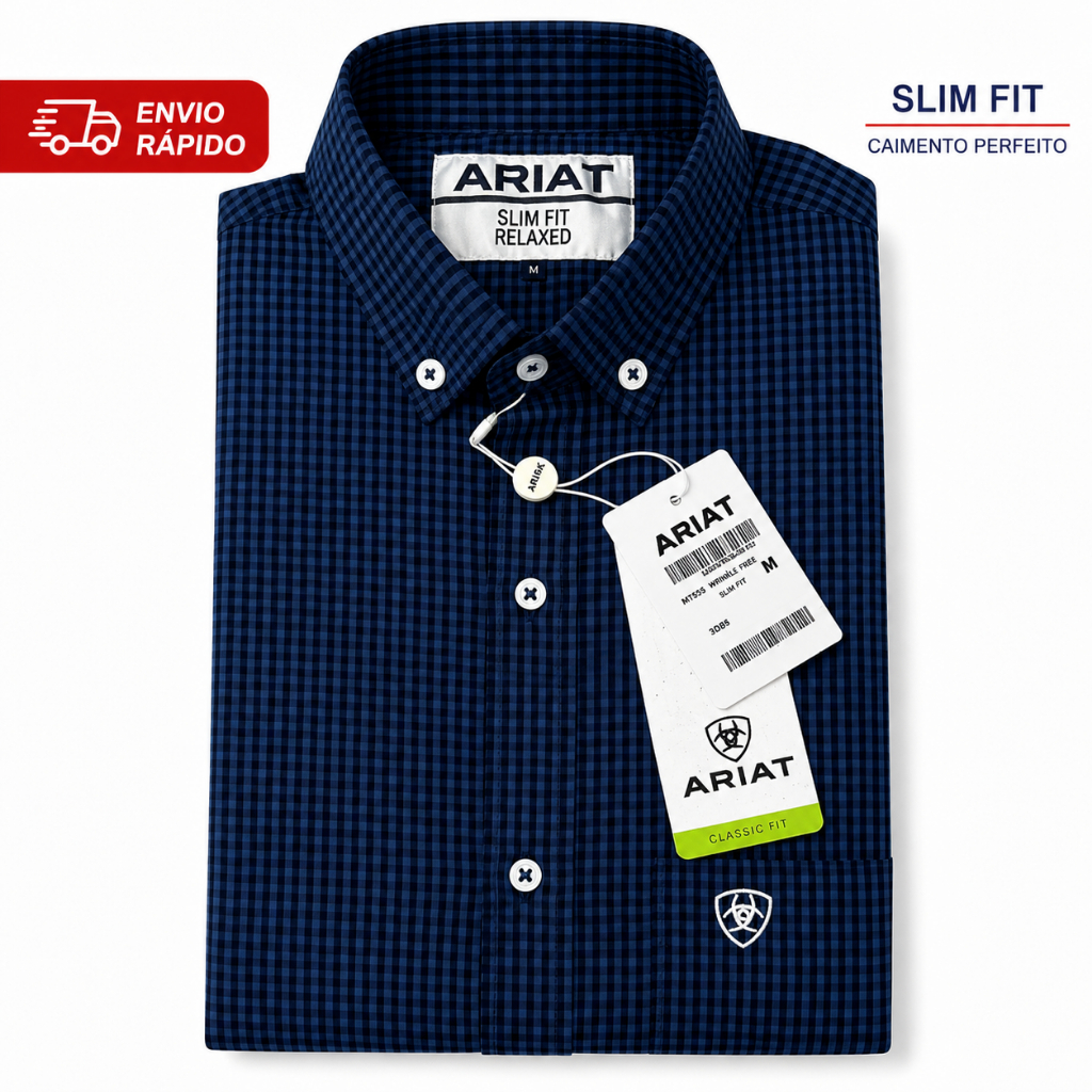 CAMISA MANGA CURTA COUNTRY  MASCULINA XADREZ  COWBOY RODEIO ARIAT SLIM SOCIAL FAZENDA CAVALGADA DIA DIA