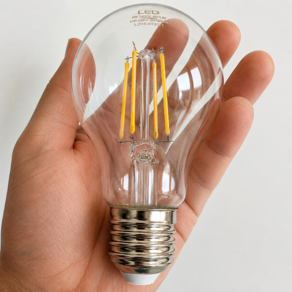 Lâmpadas Decorativas LED Filamento A60 4W Bivolt – 10 Unidades Estilo Retrô
