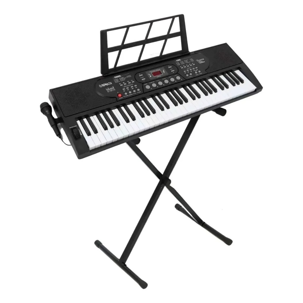 Teclado Musical Iniciante 61 Tecla Sonata Sk6000 Estante Q1x