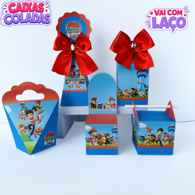 Kit Caixas Patrulha Canina Personalizados/Lembrancinha de Festa/Aniversário/Lembrancinha Festa Infantil