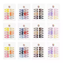 ANA1108 KIT144 Presilhas de Cabelo Coloridas Modelo Dopamina/Estampado/Antiderrapantes Cor aleatória