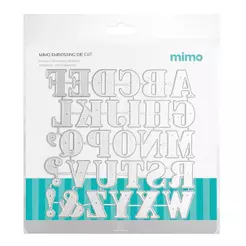 Faca de Corte Mimo Embossing - Letras de Imprensa - 30 Pç