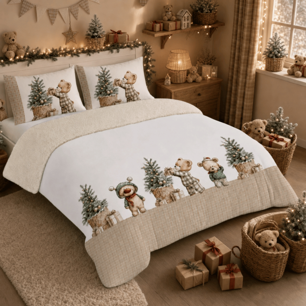 Edredom Coberdrom Casal 3PC Sherpa 400 Fios Infantil (EXCLUSIVO) Macio Grosso e Quente