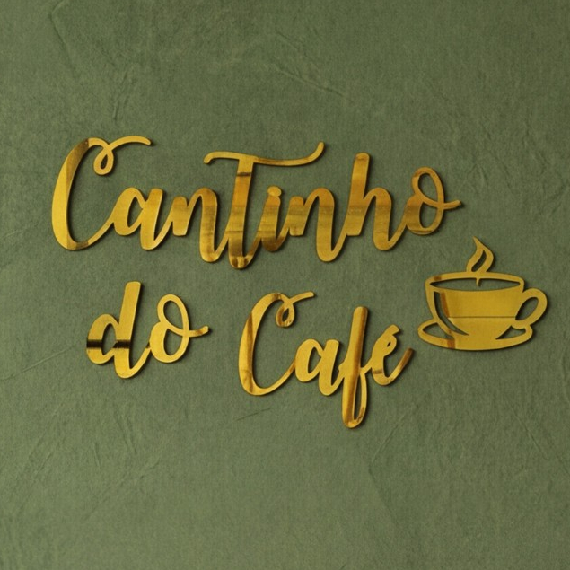 Decoração Cantinho do Café Acrílico Espelhado Parede Cozinha Gourmet Dourado Prata Rose Gold