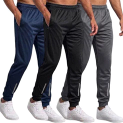 Kit 3 Calças Jogger Modelo Fitness Academia Esportes Lazer