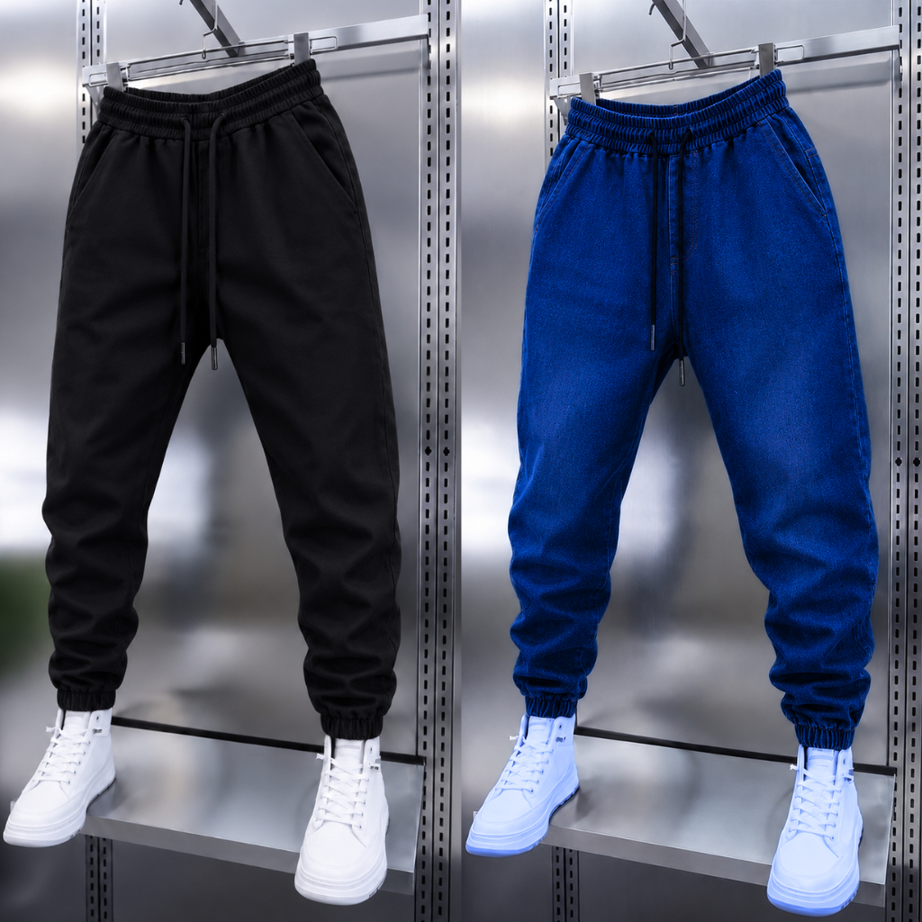 Calças Sport masculinas Jogger Preto e Jeans NJ