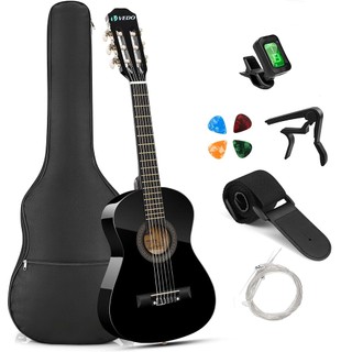 Guitarra acústica VEDO de 30 polegadas, ideal para iniciantes, crianças e adolescentes; kit de guitarra clássica em