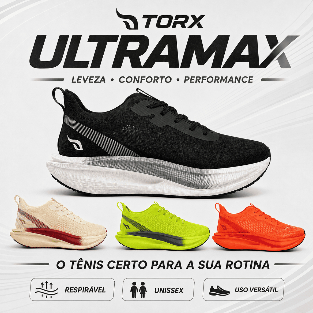 Tênis Esportivo Torx Ultramax Unissex Running Corrida Ultra Performance Placa Propulsão | Original !