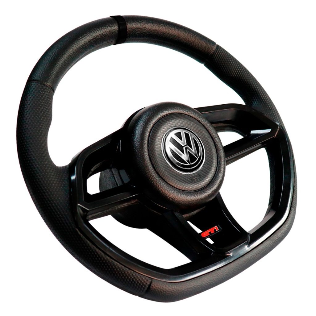 Volante Esportivo Gti Preto Para Fusca Brasília Estria Grossa 1985 1986 1987 1988 1989 1990 1991 · foto 2