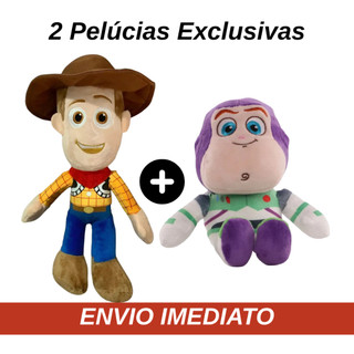 Pelúcias Toy Story Woody + Buzz Lightyear 23cm – Bonecos  Macios para Crianças e Colecionadores