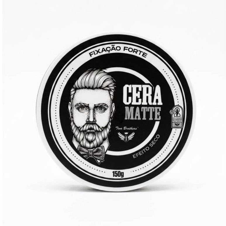 Pomada Modeladora Matte Two Brothers 150g Cera Capilar Efeito Fosco Fixação Forte Profissional Barbearia Masculina
