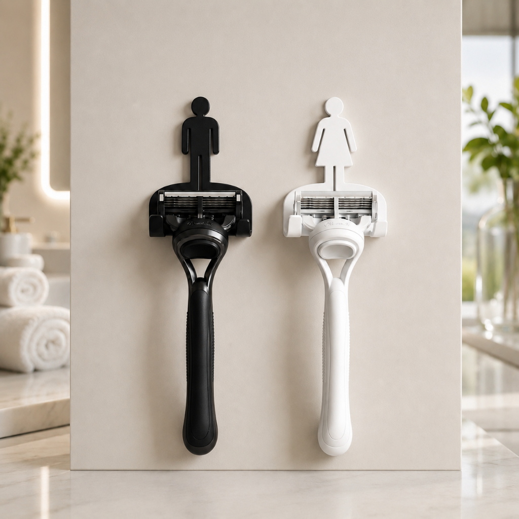Suporte Gillete Lâmina de Barbear Parede Fita 3M Organizador Banheiro Barbeador Masculino Feminino