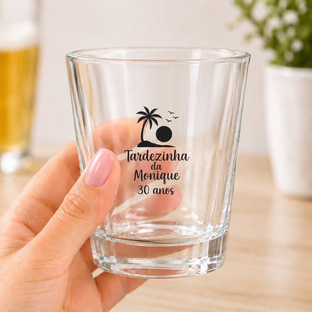 Adesivo Tardezinha Personalizado Transparente  5cm  —Rótulo Copo Tardezinha