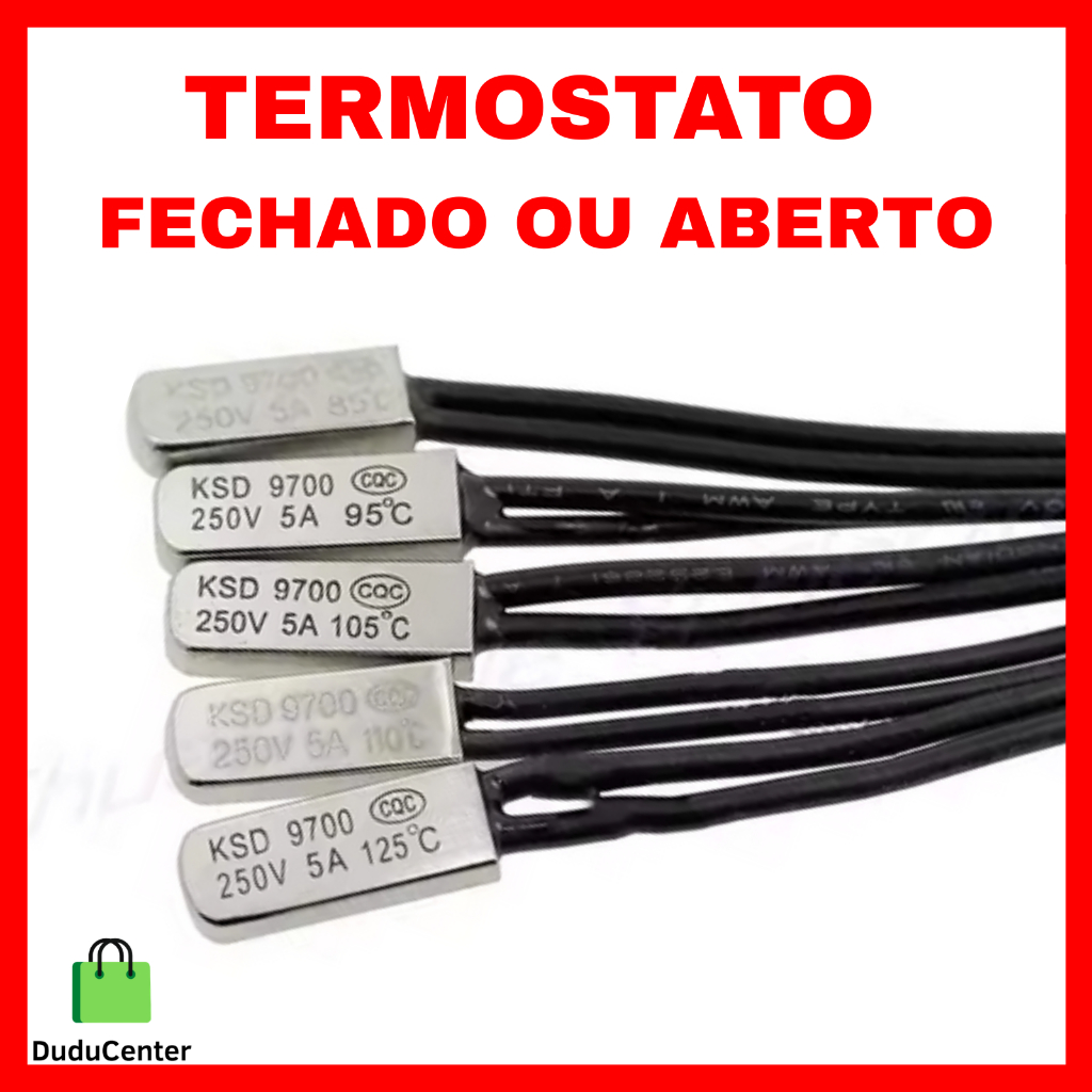 Protetor térmico do termostato funde o interruptor de temperatura, normalmente fechado ou aberto, KSD9700