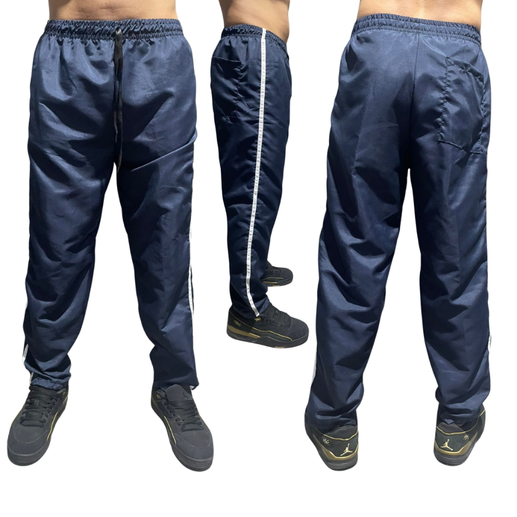 Kit 3 Calças Masculinas Tactel Lisa com Bolso Traseiro Caminhada Academia Frio — imagem 2 de 2