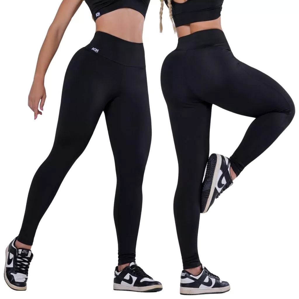 Kit 2 Calças Legging Academia Fitness Grace Treino Forro Duplo Feminina AQN SPORT — imagem 1