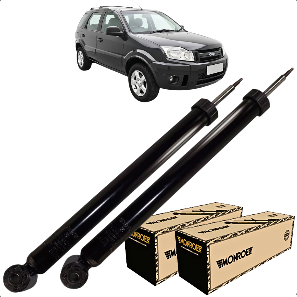 Par Amortecedor Traseiro Coxim Coifa Batente Ford Ecosport