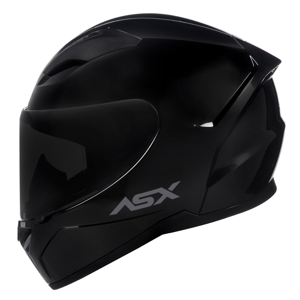 Capacete Asx City Solid Preto Fosco/Brilho + Viseira Transparente Clear
