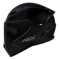Capacete Asx City Solid Preto Fosco/Brilho + Viseira Transparente Clear