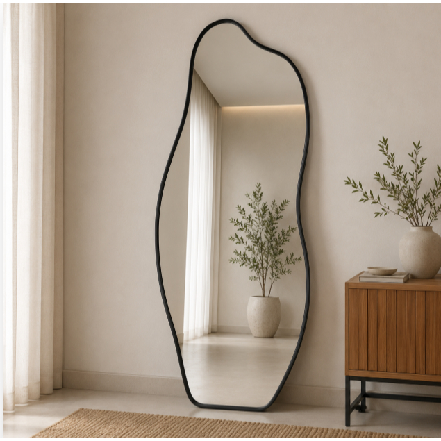 Espelho Decorativo 120x50 Com Moldura Moderno Parede Sala Quarto