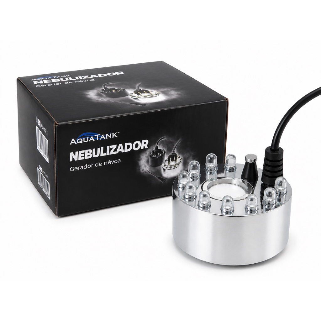 Nebulizador Ultrassônico Gerador De Névoa Com Led Para Fonte Terrário Lago