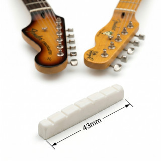 Pestana nut 100% osso para guitarra strato caster tele 43mm 43 mm melhor durabilidade