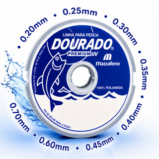 Linha Nylon Monofilamento Dourado 100m Premium Várias Bitolas Mazzaferro Pesca/Artesanato