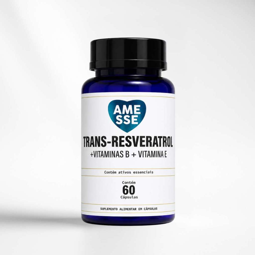 Trans-Resveratrol + Vitamina B + Vitamina E - Amesse 60 Cápsulas