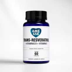 Trans-Resveratrol + Vitamina B + Vitamina E - Amesse 60 Cápsulas